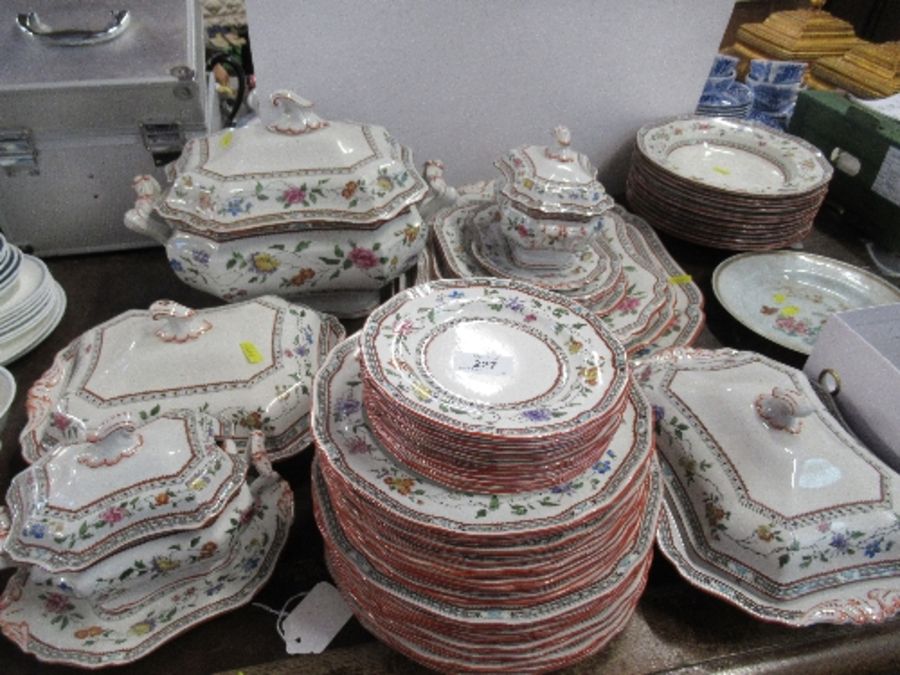 A Cauldon Ltd Brown Westhead Moore and Co dinner service, comprising covered serving dishes, meat