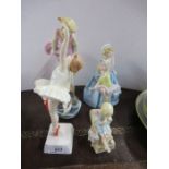 Six Royal Worcester figures, Grandmother's Dress, Red Shoes, Sea Breeze, Polly Put the Kettle On,