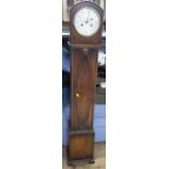 An oak cased grandmothers clock, height 50.5ins