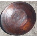 An Antique dairy bowl and stand