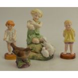 A Royal Worcester figure, My Favorite, modelled by F G Doughty, model number 3014, together with