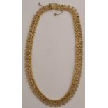An 18 carat gold necklace, to match previous lot, Birmingham import marks for 1966, 43cm long, 52.7g