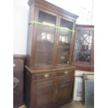 A Maples glazed display cabinet, height 93ins x max width 48ins