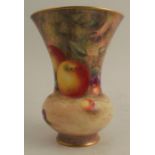 A Royal Worcester vase, decorated all around with hand painted fruit by Ayrton, circa 1958, height