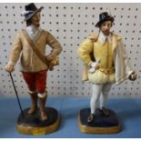 Two Royal Worcester figures, Charles I, shape number 2651, after Van Dyck, and Sir Walter Raleigh,