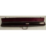 A Victorian ebony and silver mounted baton, with embossed and engraved munts, in a fitted case,