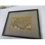 An Antique map of La Provence, inscribed Petrus Kaerius Celavit, 5.5ins x 8ins