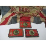 Three South Africa Boer War Queen Victoria gift tins, one containing very distressed original