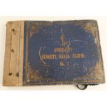 An album containing a number of cloth uniform samples, titled Admiralty Priority Naval Cloths No.