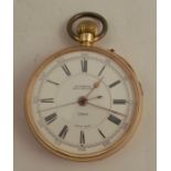 An 18th century cased gold pocket watch, by H Samuel, Manchester, number 75259, together with a 9