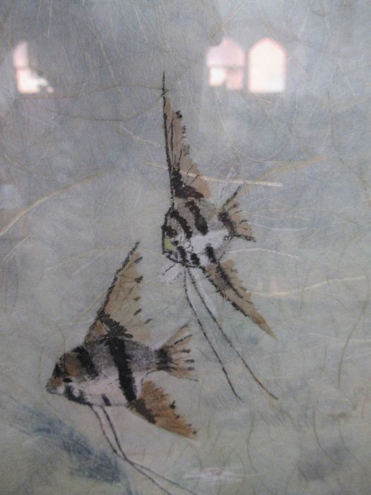 An Oriental picture of two fish, 11.5ins x 6.5ins - Image 2 of 3