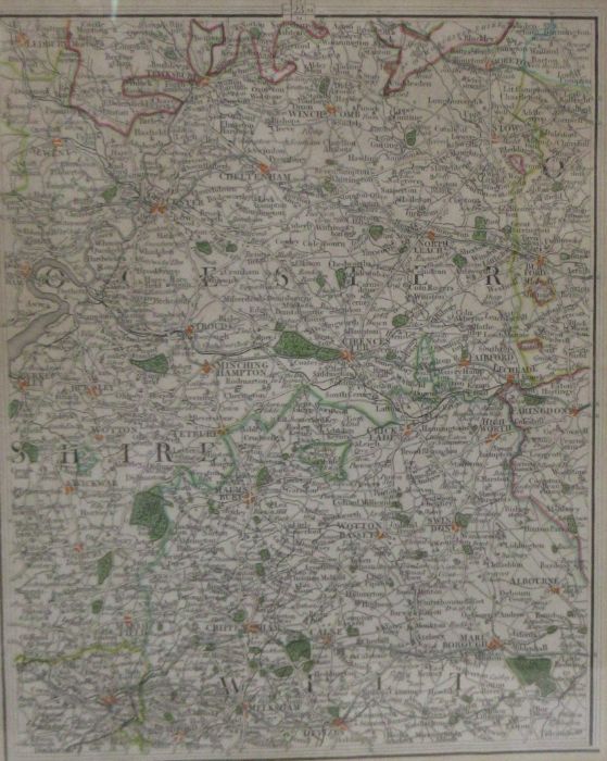A Cary Antique map, showing Cirencester and surrounding area, dated 1794, 10.5ins x 8.5ins - Image 2 of 3