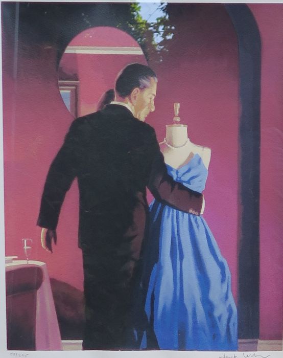 Jack Vettriano, signed limited edition print, Man with Mannequin, 58/295, 22ins x 17ins - Image 2 of 4