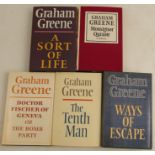 "A Sort of Life" by Graham Greene, Bodley Head, 1971 first edition; "Monsignor Quixote" by Graham