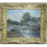 Wellesley Cottrell, oil on canvas, An Old Mill, North Wales, dated 1898, signed bottom left