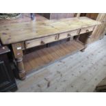 A modern pine dresser base/sideboard, width 72ins, depth 17ins, height 30ins
