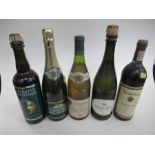 Bottle of Angas Brut, Pinot Noir Chardonnay Premium Cuvee; bottle of Straffe Hendrik Brugs Tripel