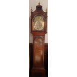 A 19th century mahogany cased musical long case clock, with brass arched dial and silvered chapter