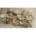 A collection of tea ware, to include a Royal Worcester Roanoak tea pot, Minton etc
