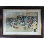 Cecil Aldin, two colour prints, The Bluemarket Races, The Arrival on the Course and Between the