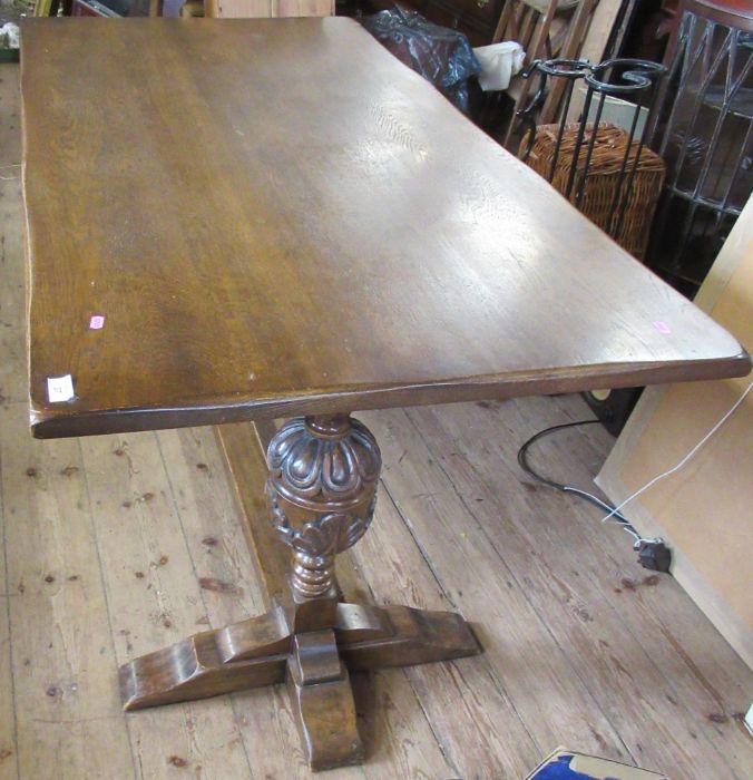 A dining table, in the Jacobean style, 30ins x 64ins, height 29ins