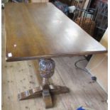 A dining table, in the Jacobean style, 30ins x 64ins, height 29ins