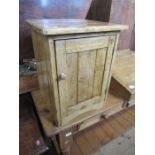 A pine pot cupboard, width 16ins, depth 15.5ins, height 20.5ins