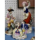 Three 19th century Continental porcelain figures