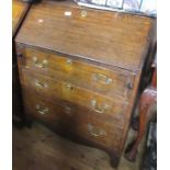 An oak bureau, width 31ins