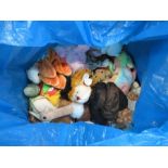 A bag of ty beanie babies etc