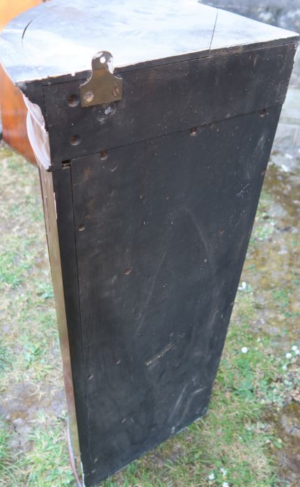 A mahogany barrel front corner cupboard, with fancy glazed door, opening to reveal three shelves, - Image 2 of 2