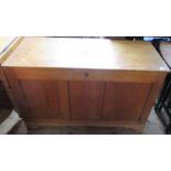 A pine coffer, width 42ins, height 28ins