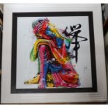Patrice Murciano, colour print Buddha, 26ins x 25ins, together with two other colour prints of