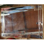 A rectangular wall mirror, 31ins x 42ins