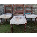 A set of four Edwardian chairs