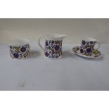 An Elizabethan Fleur Bleue part tea service and two other mugs