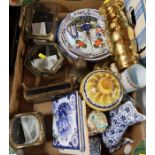 A box of sundries to include jewellery boxs, ornaments etc