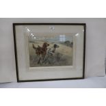 Henry Wilkinson, five limited edition colour engravings, hunting dogs and game in landscape