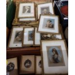 A collection of 19th century style signed prints