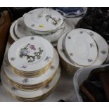 A collection of Royal Worcester Watteau pattern dinnerware