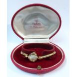 A 9ct gold cased Rolex lady's wrist watch, with 18ct gold snake link bracelet, in 'Tudor' box