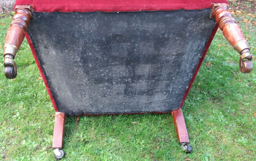 19th century mahogany wing armchairs - Image 3 of 3