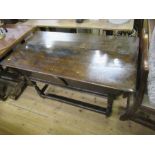 An Antique oak dough bin, with rising lid, width 44ins, height 28ins