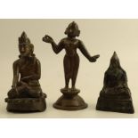 Three Sino, Tibetan, Himalayan deity figures