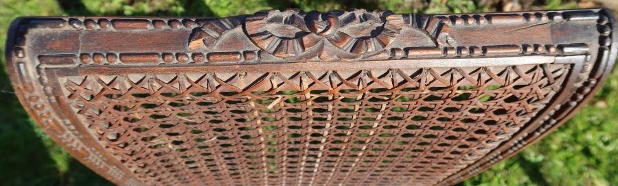 A pair of children's carved beech chairs, with cane seats and backs - Image 2 of 2