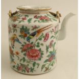 Chinese late 19th century / early 20th century famille rose teapot and cover
