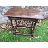 An Antique style joint stool, 22ins x 12ins, height 21.5ins