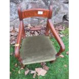 A child’s Regency style mahogany chair, with upholstered seat