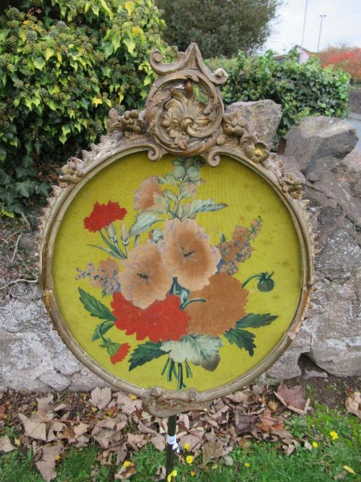 A pole screen, with ornate gilt decoration - Image 3 of 3