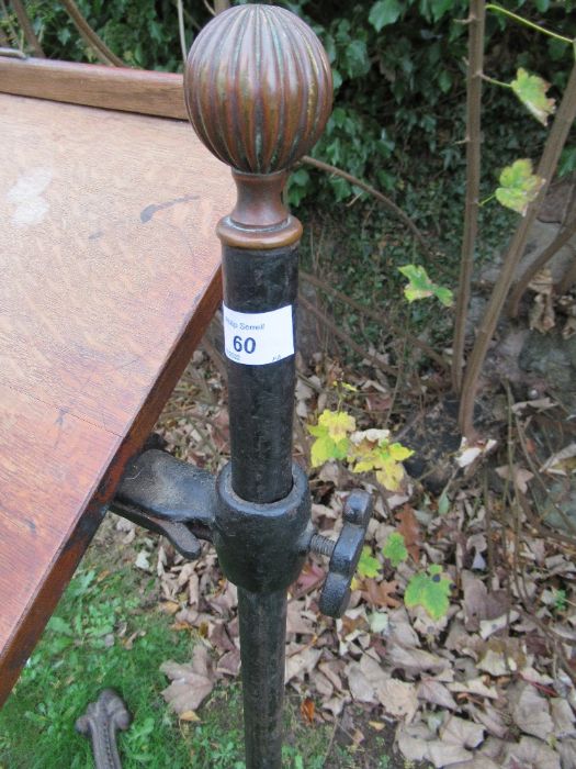 A Victorian style adjustable reading stand - Image 3 of 3